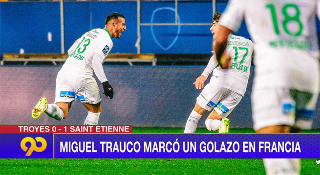 Miguel Trauco anotó un golazo con el Saint Etienne en el fútbol francés