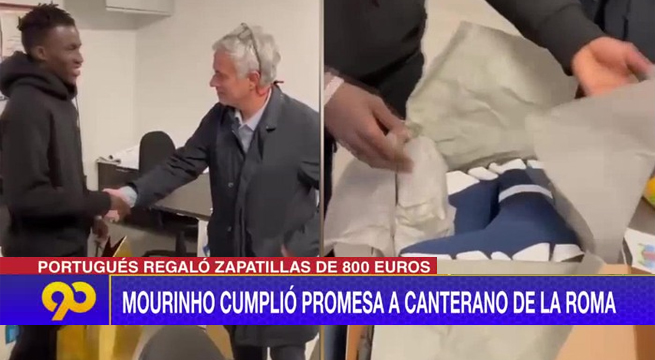 José Mourinho cumplió promesa a un joven jugador y le regaló unas zapatillas de 800 euros