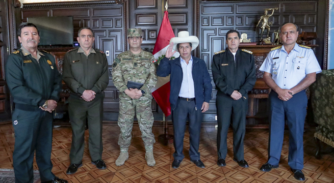 Pedro Castillo: “Ratifico nuestro respeto irrestricto a la institucionalidad de las FF. AA.”