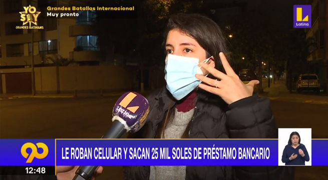 Delincuentes sacan préstamo de S/25 mil desde el celular robado a una joven