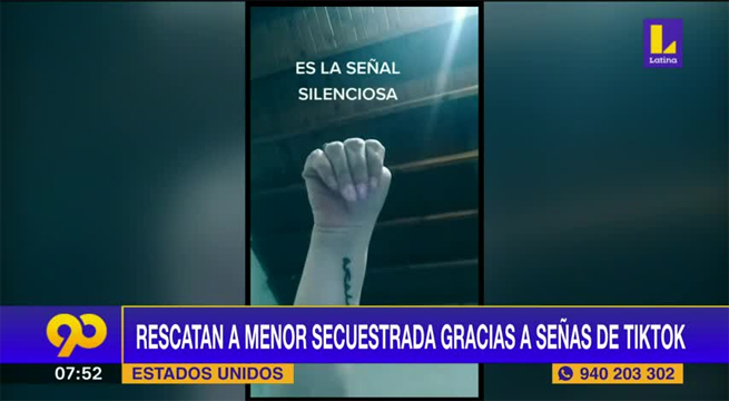 Rescatan a menor secuestrada gracias a señas difundidas por TikTok