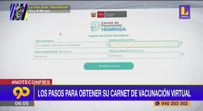 Conozca los pasos para obtener su carnet de vacunación virtual