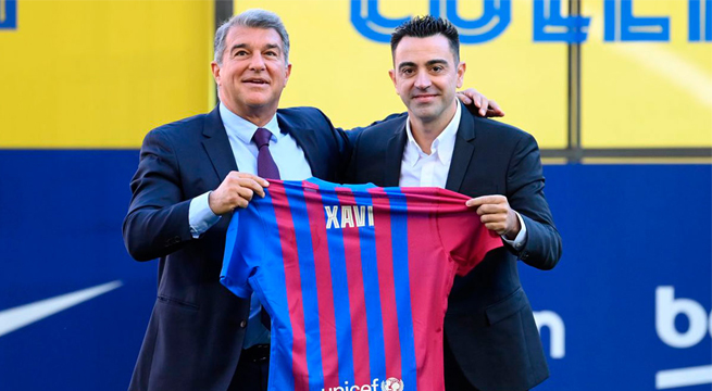 Xavi Hernández fue presentado como nuevo entrenador del Barcelona