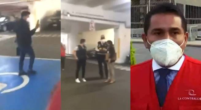 Incidente en estacionamiento de Petroperú por salida de funcionarios