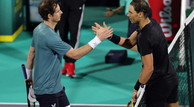 Murray derrota a Nadal en evento de exhibición Abu Dabi en vuelta del español a la actividad