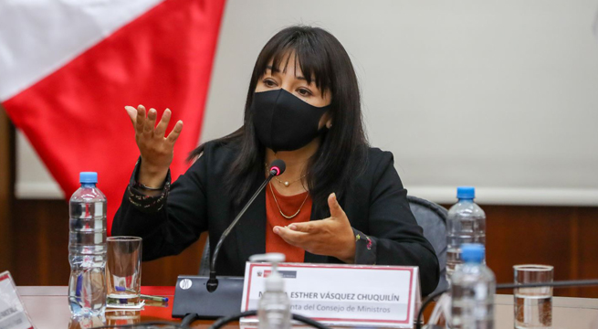 Mirtha Vásquez confirma que el presidente publicará la lista de personas con las que se reunió