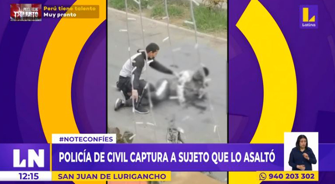 Policía de civil es asaltado, pero logra capturar a uno de los delincuentes