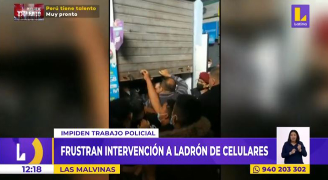 Las Malvinas: comerciantes frustran intervención policial contra ladrón de celulares