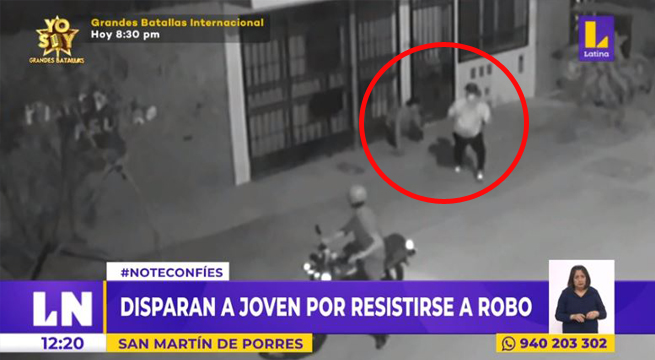 SMP: disparan a joven que se resistió al robo de su celular