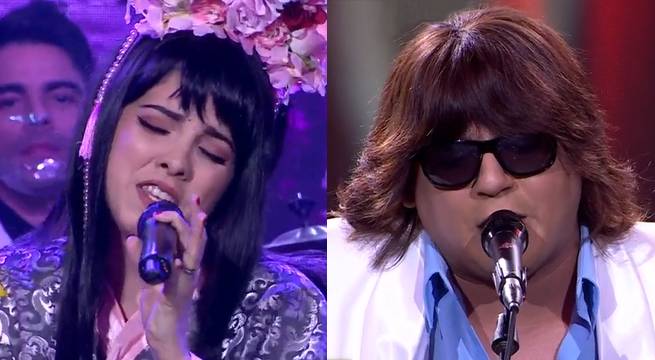 Imitadores de Mon Laferte y José Feliciano no se dieron tregua en su duelo