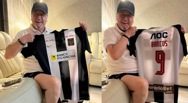 Hernán Barcos regala camiseta de Alianza Lima a Kiko