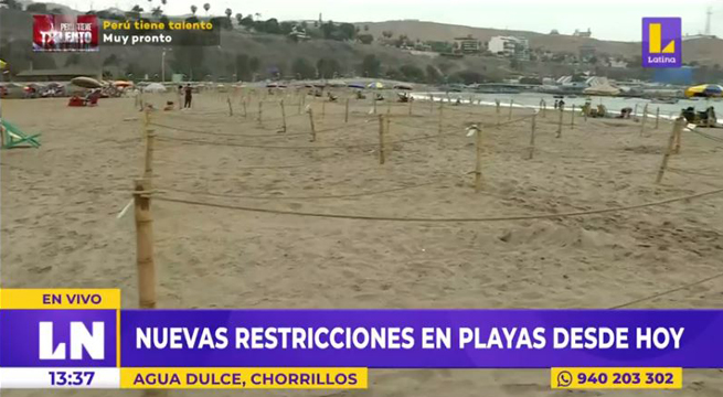 Agua Dulce: playa luce casi vacía, pese agostarse las entradas para visitarla