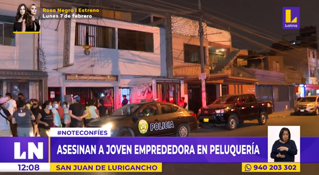 Sicarios asesinan a joven emprendedora en peluquería de San Juan de Lurigancho