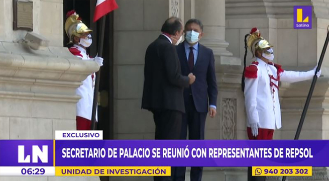 Secretario general de la Presidencia se reunió con directivos de Repsol fuera de Palacio