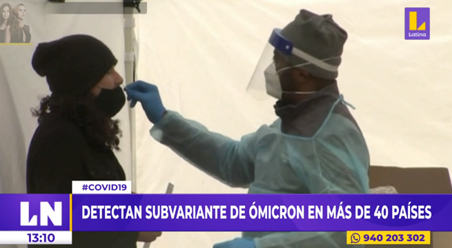 COVID-19: detectan subvariante de ómicron en más de 40 países