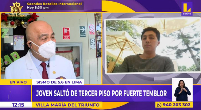 Sismo en Lima: hombre que se lanzó desde un tercer piso presenta graves fracturas