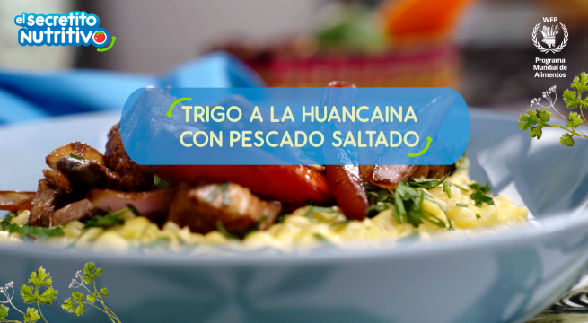 #ElSecretitoNutritivo: En el menú de hoy presentamos un delicioso trigo a la huancaína con pescado saltado