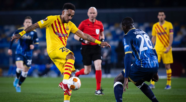 Barcelona venció 4-2 a Napoli y clasificó a los octavos de final de la Europa League