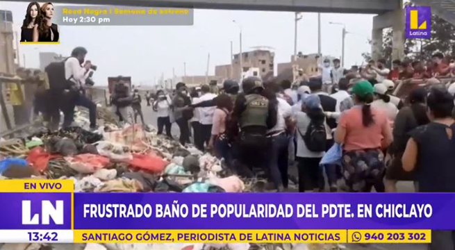 Así fue la accidentada presentación del presidente Pedro Castillo en Chiclayo