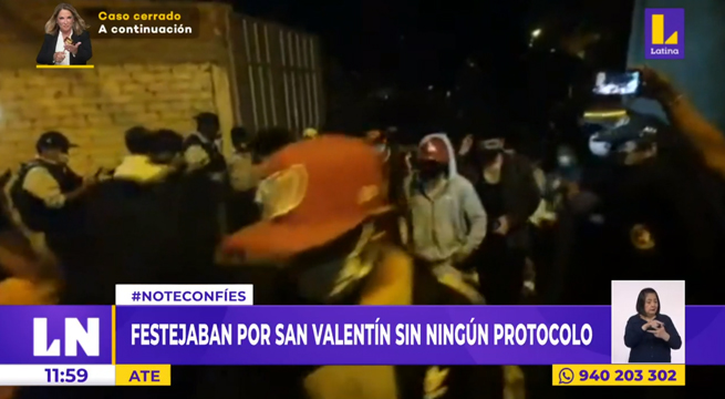 Ate: festejaban el Día de San Valentín sin respetar protocolos de COVID-19