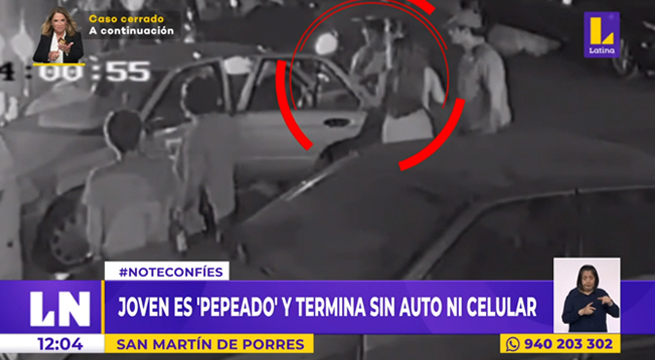 San Martín de Porres: joven es 'pepeado' y le roban su auto y su celular