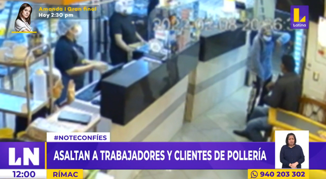 Rímac: delincuentes roban pertenencias de trabajadores y clientes de pollería
