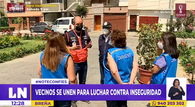 Vecinos de Breña se unen para luchar contra la inseguridad ciudadana