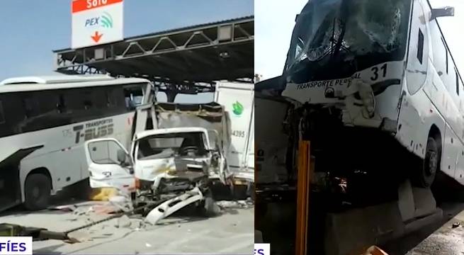 Nuevas imágenes del múltiple accidente en peaje de la Línea Amarilla