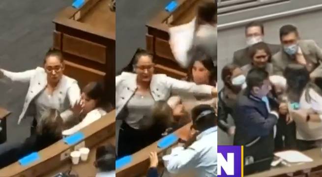 Diputadas se agarraron a golpes en Congreso de Bolivia