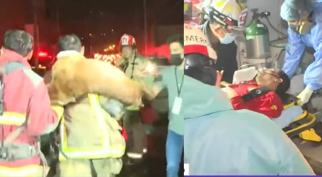 Bombero arriesga la vida para rescatar a perrito atrapado en incendio