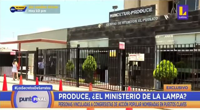 Produce designó a funcionarios cercanos a parlamentarios de Acción Popular denominados “Los niños”