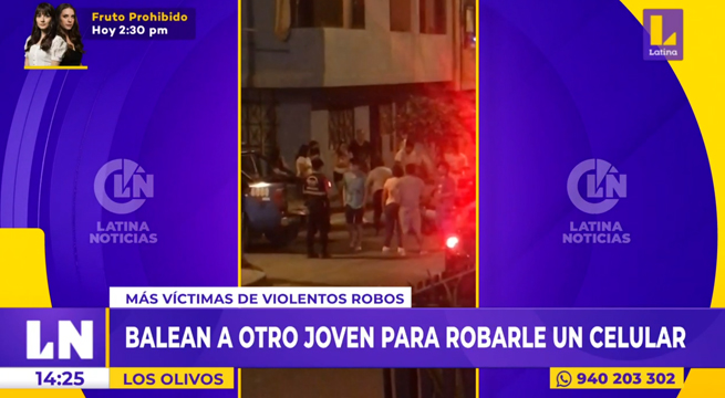 Los Olivos: delincuentes balean a joven para robarle su celular