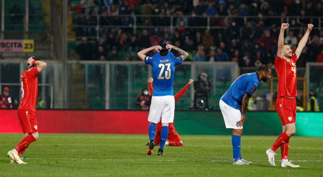 ¡Italia queda fuera del Mundial! 'Azzurri' cayó ante Macedonia del Norte y no irá a Qatar