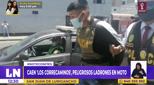 San Juan de Lurigancho: caen 'Los Correcaminos', peligrosos ladrones en moto