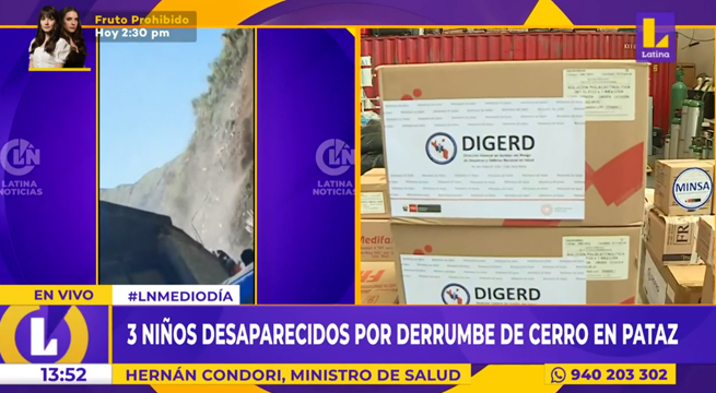 Minsa: Tres niños se encuentran desaparecidos tras deslizamiento en Pataz