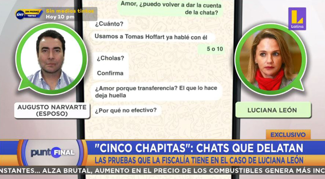 Chats de Luciana León con exfuncionarios confirmarían que está involucrada en actos de corrupción