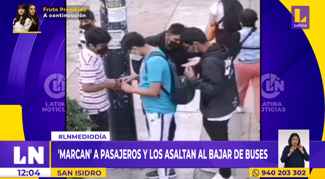 San Isidro: 'marcan' a pasajeros y los asaltan al bajar de buses