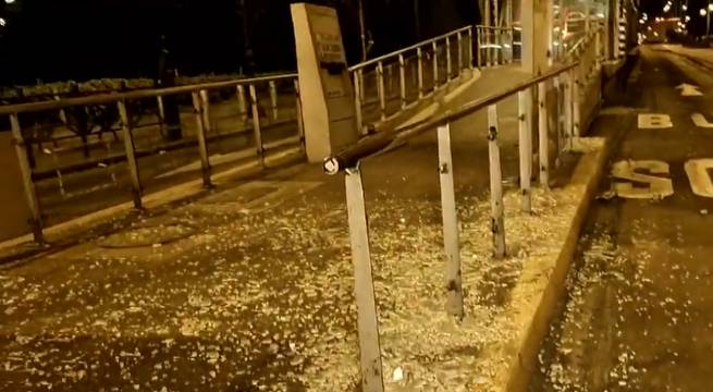 Vándalos destrozaron Estación Colmena del Metropolitano