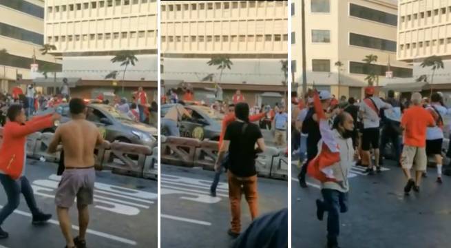 Patrullero fue atacado con piedras por manifestantes