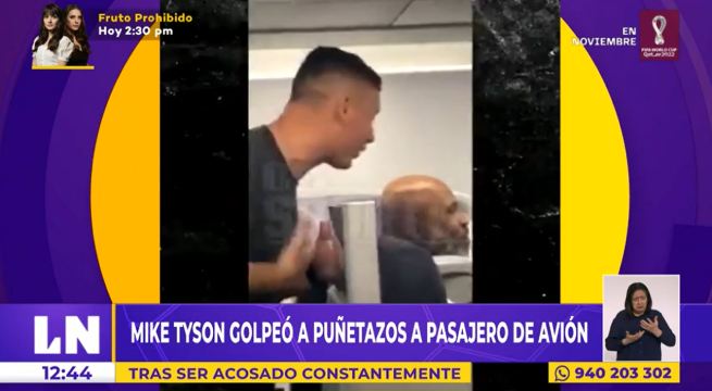 Mike Tyson golpeó a puñetazos a pasajero de avión