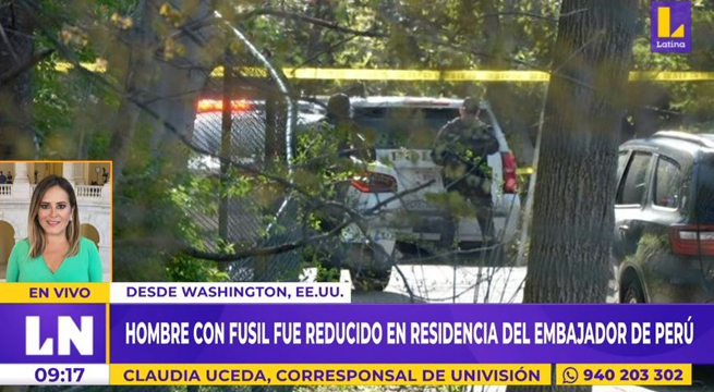 EE. UU.: sujeto es abatido por agentes del servicio secreto en residencia del embajador de Perú