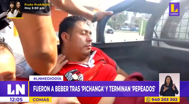 Comas: fueron a beber tras jugar una 'pichanga' y acaban 'pepeados'