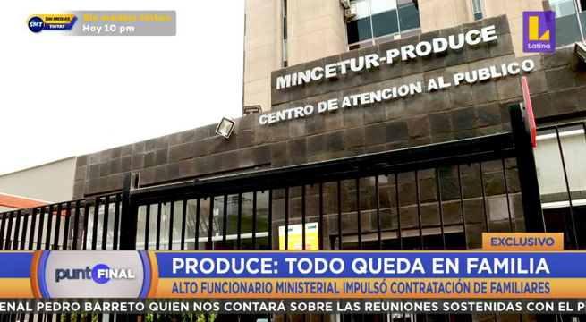 Funcionario de Produce impulsa contratación de familiares para trabajar bajo su dirección