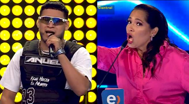 Imitador de Anuel AA cantó a dúo con Katia Palma dos temas en su casting
