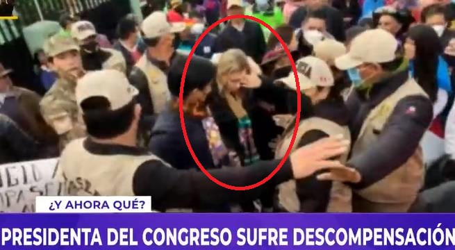 María del Carmen Alva sufrió descompensación durante su estadía en Huancavelica