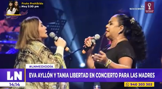 Eva Ayllón y Tania Libertad en concierto para las madres
