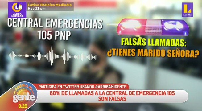 Central de Emergencias: PNP denuncia que el 80 % de llamadas al 105 son falsas