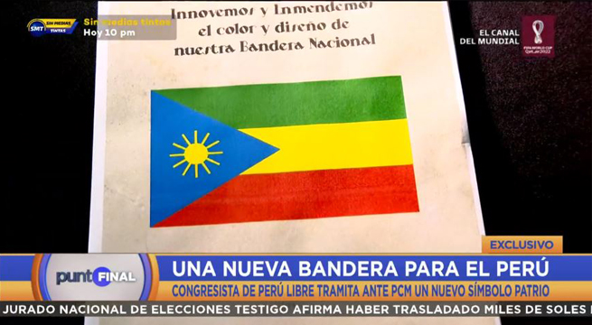 Nueva bandera para el Perú: congresista tramita ante PCM un nuevo Pabellón Nacional