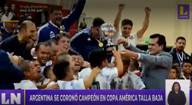 Argentina se coronó en la final de la Copa América de Futbol Talla Baja Perú 2022