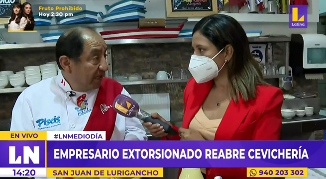 Chef Javier Vargas reabre su cevichería en San Juan de Lurigancho